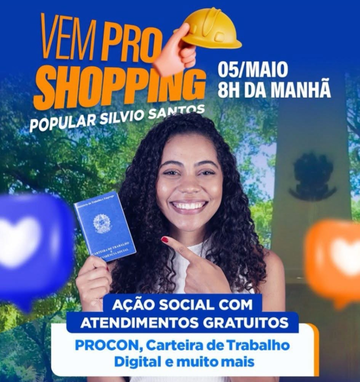SETRAB vai realizar ação com atendimentos gratuitos no Shopping Popular Sílvio Santos