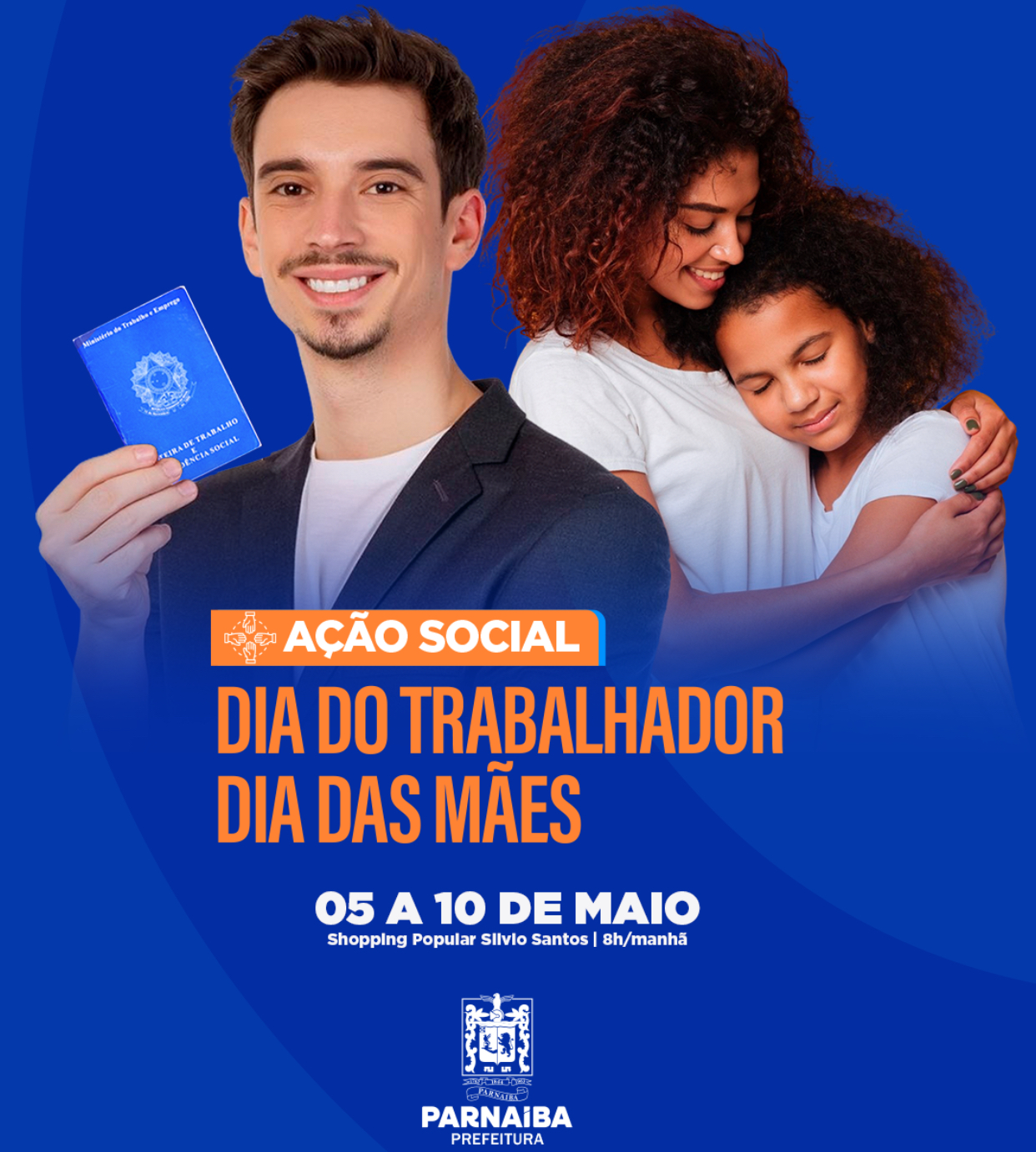 De 5 a 10 de maio, Prefeitura de Parnaíba realiza programação especial com serviços gratuitos no Shopping Popular Sílvio Santos De 5 a 10 de maio, Prefeitura de Parnaíba realiza programação especial com serviços gratuitos no Shopping Popular Sílvio Santos