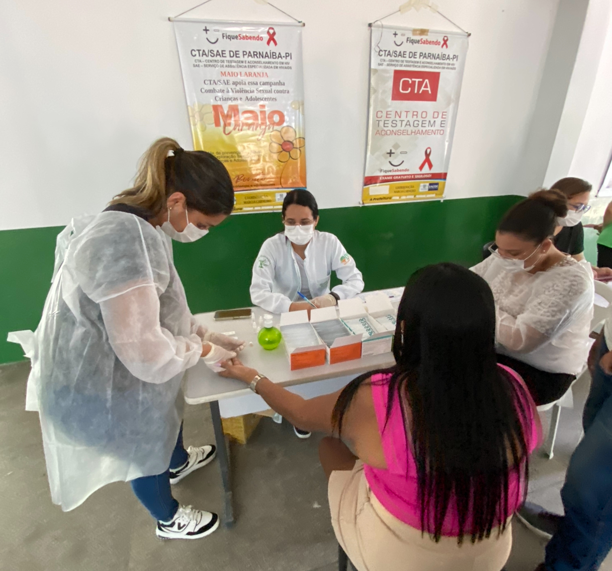 Ações preventivas e testagem do CTA/SAE beneficiam servidores e população no Centro Administrativo de Parnaíba Ações preventivas e testagem do CTA/SAE beneficiam servidores e população no Centro Administrativo de Parnaíba