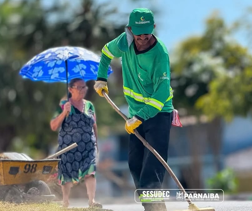 Prefeitura de Parnaíba avança na limpeza e zeladorias de vias e espaços públicos em Parnaíba