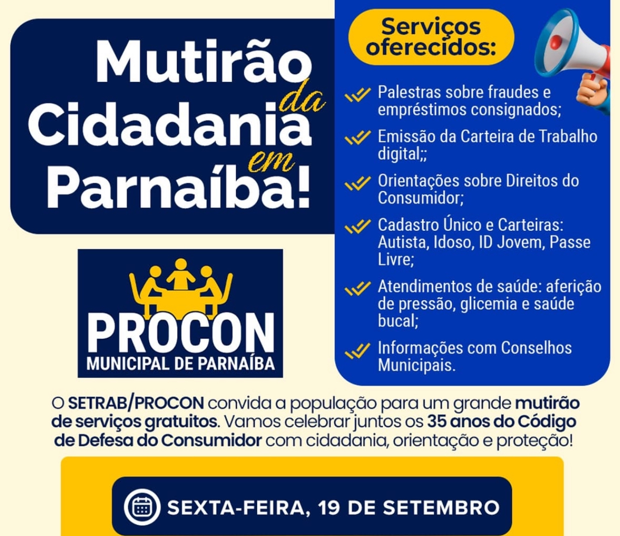 Prefeitura de Parnaíba realiza Mutirão da Cidadania no CRAS Piauí – Céu das Artes