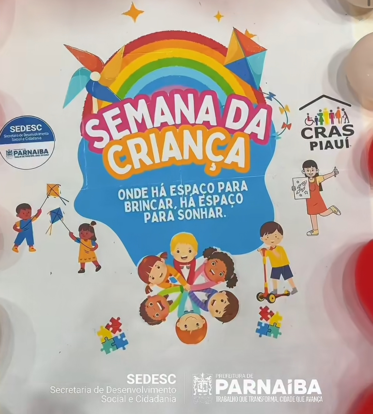 SEDESC realiza atividades da Semana das Crianças no CRAS Piauí
