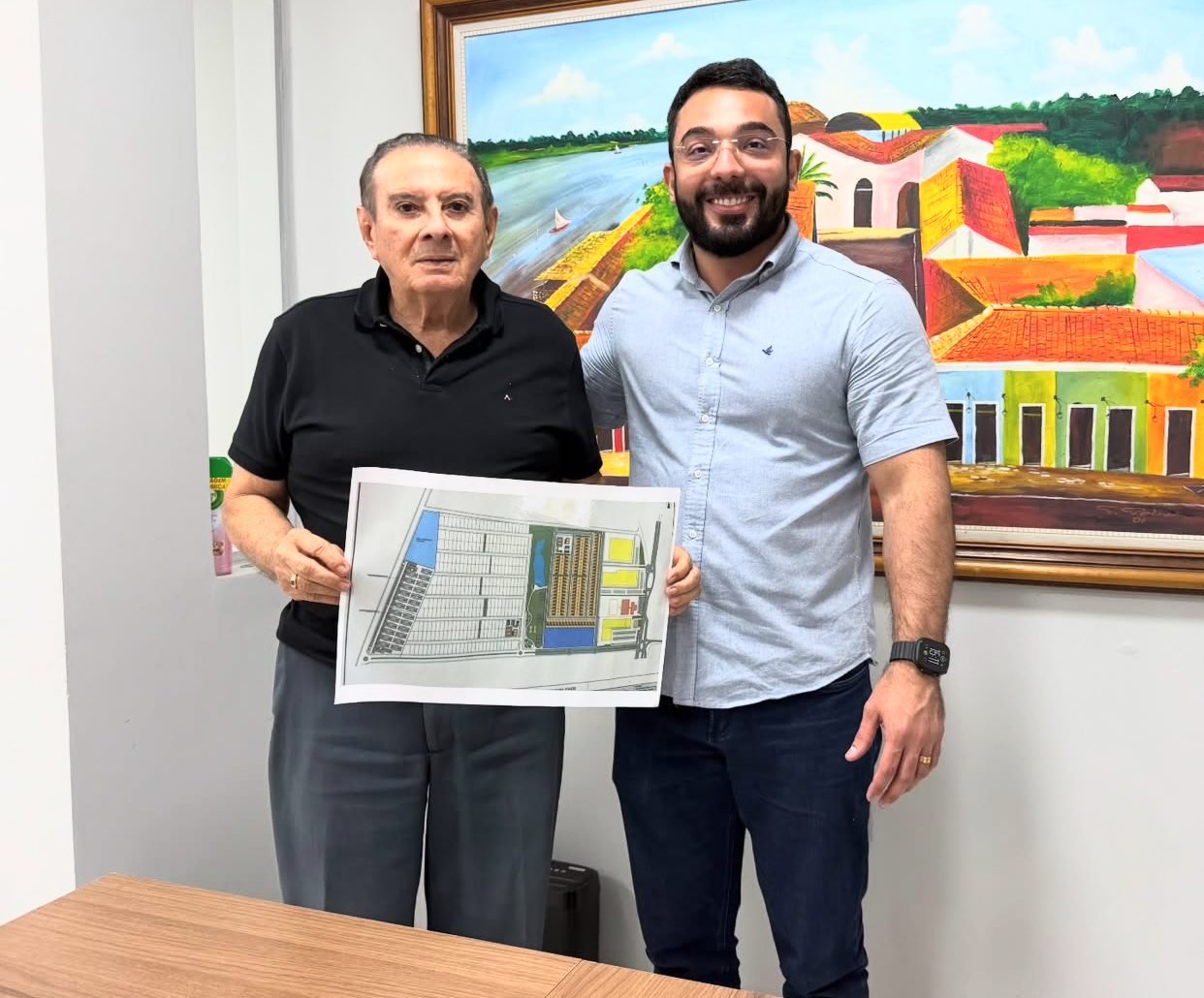 Prefeito Francisco Emanuel e 1º Vice-Presidente da Confederação Nacional do Comércio, Valdeci Cavalcante, tratam de investimentos e desenvolvimento econômico de Parnaíba